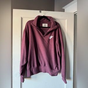 West Virginia embroidered women’s quarter zip sweatshirt size large